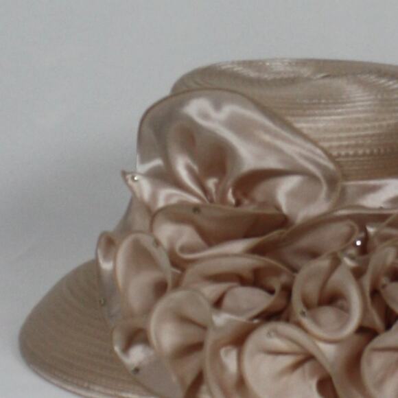 KaKyCo Hat Perfect for Easter with Large Brim and Bow Size 57 cm.